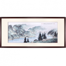 廣繡《天池春暖》183x87cm